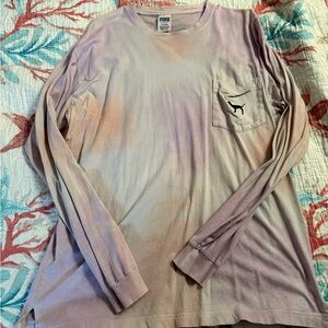 PINK Victoria's Secret Long Sleeve Tee in Pink and Purple